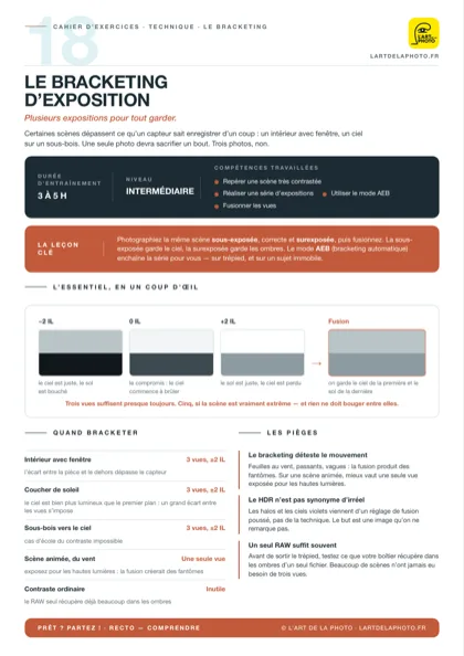 Fiche d'exercices Le bracketing