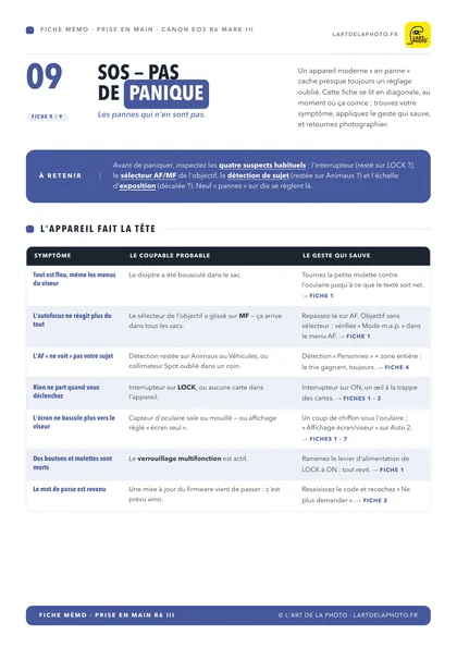 Fiche 9 : SOS, pas de panique