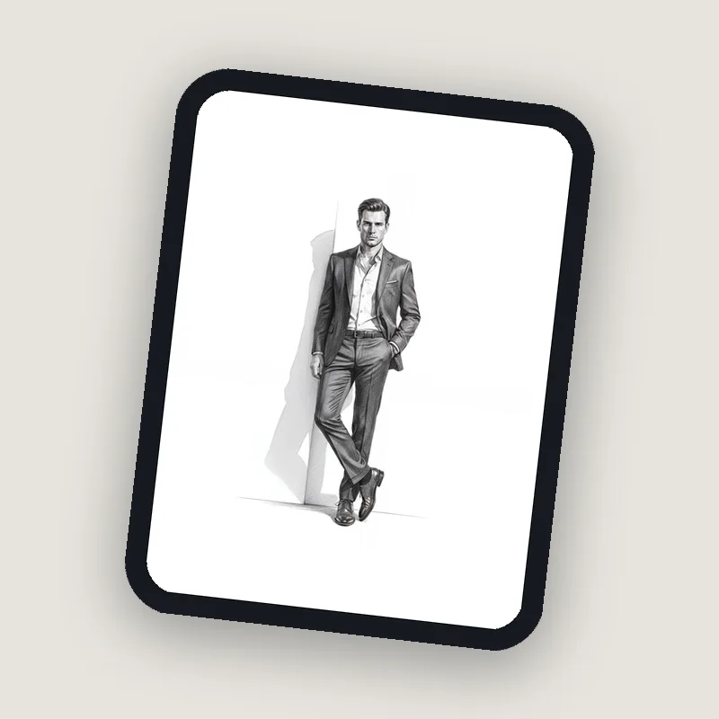 10 planches de poses portrait sur une tablette